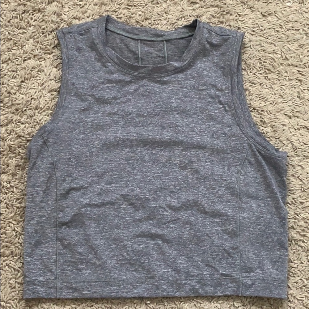 Grey lululemon cropped tank